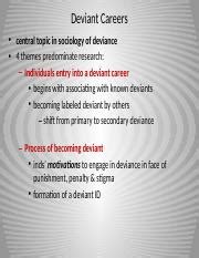 deviant career.